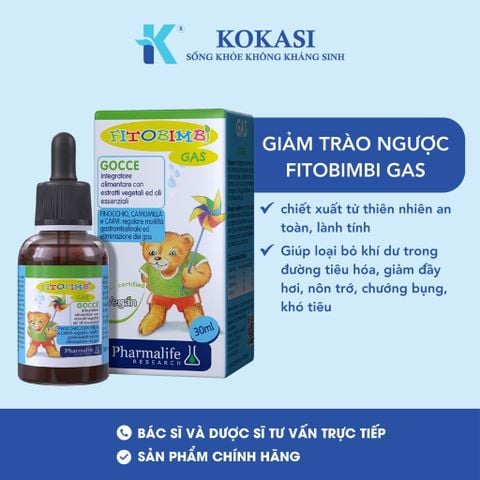  TĂNG CƯỜNG TIÊU HÓA FITOBIMBI GAS (30ml) - Hỗ trợ giảm nôn trớ, đầy hơi ở trẻ 