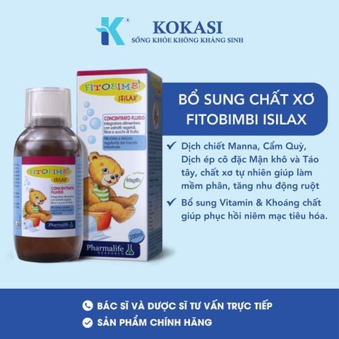  FITOBIMBI ISILAX GIẢM TÁO BÓN (200ml) - Hỗ trợ giảm táo bón cho trẻ 