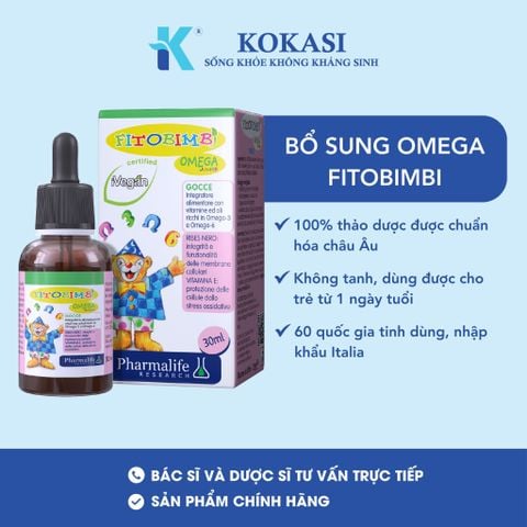  Fitobimbi Omega Junior (30ml) - Hỗ trợ phát triển trí não và thị lực 