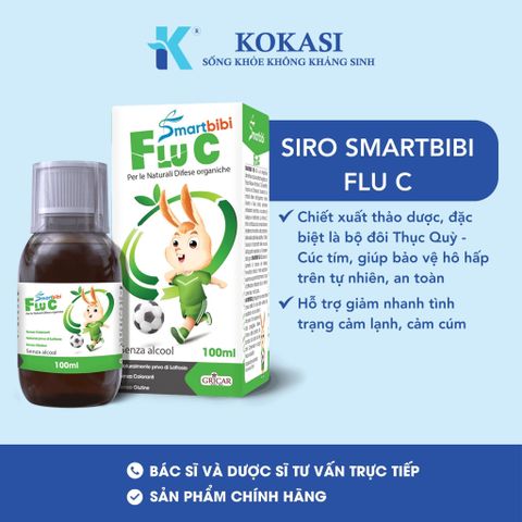  SMARTBIBI FLU C - Siro hỗ trợ giảm cảm lạnh, cảm cúm 