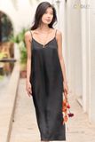  Silk Vneck Slip Dress 