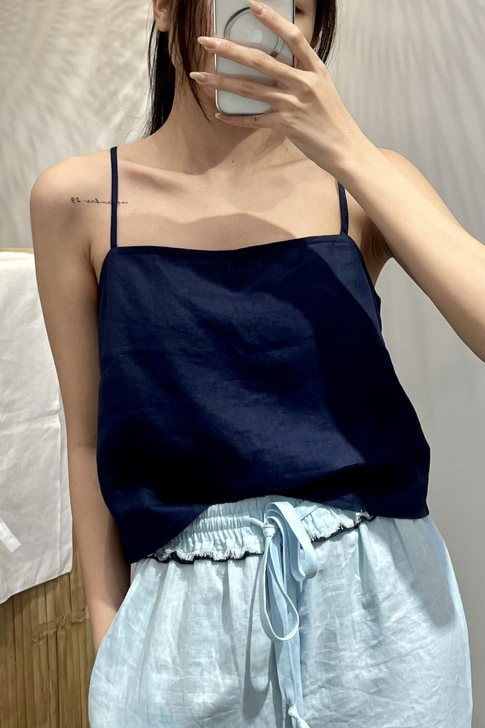 Quần Pants 010 Baby blue Pure linen