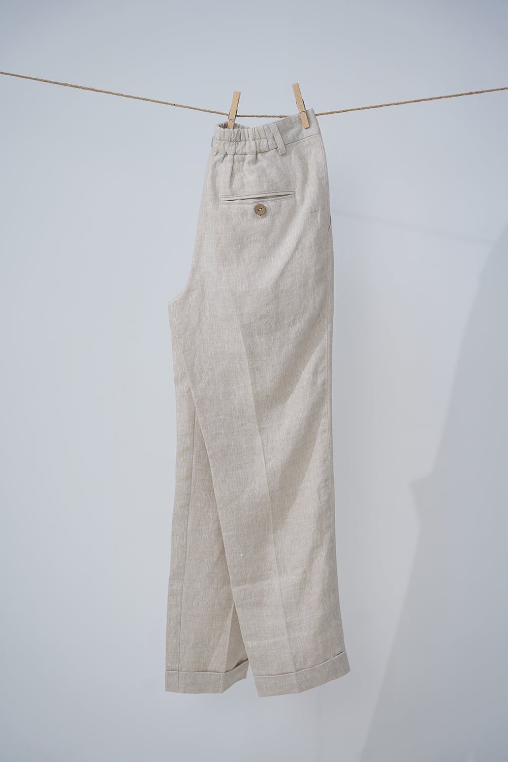 (ed) bold pants - premium pure linen - natural - l