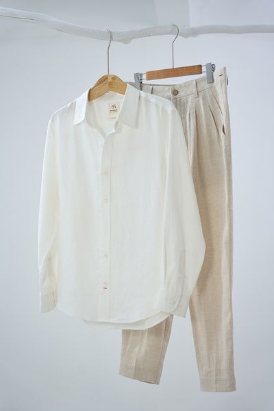 Emdash Men Linen Shirt – Basic – White