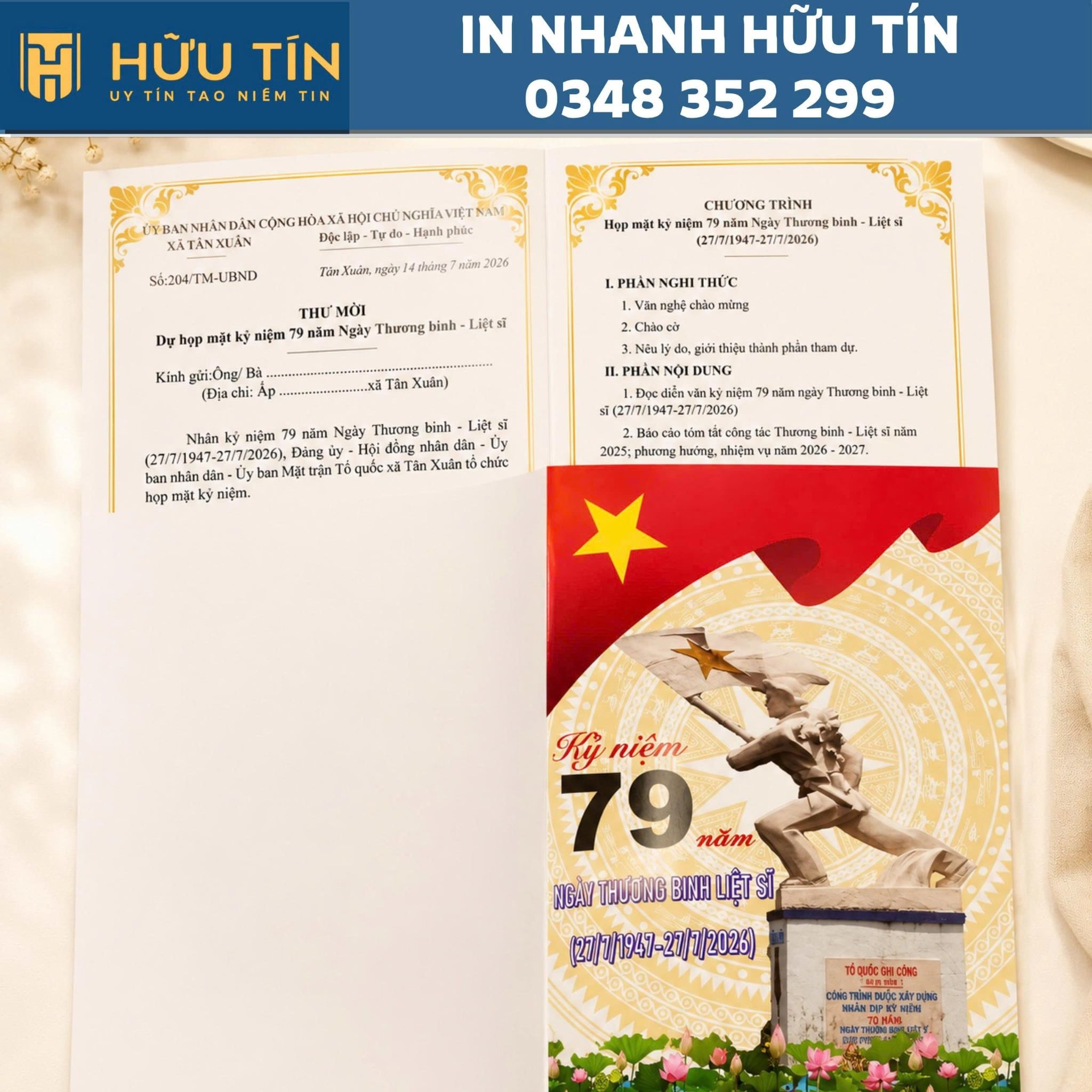  In Bao Thư, Thiệp Mời Hội Nghị - Hội Thảo Tại Bến Tre 