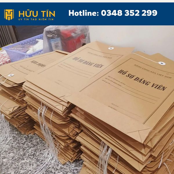  In mẫu phong bì hồ sơ giấy Kraft có nút gài tại Bến Tre 