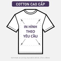 Áo Thun Nam Nữ Unisex Trắng Cotton Cao Cấp 260gsm_IN THEO YÊU CẦU