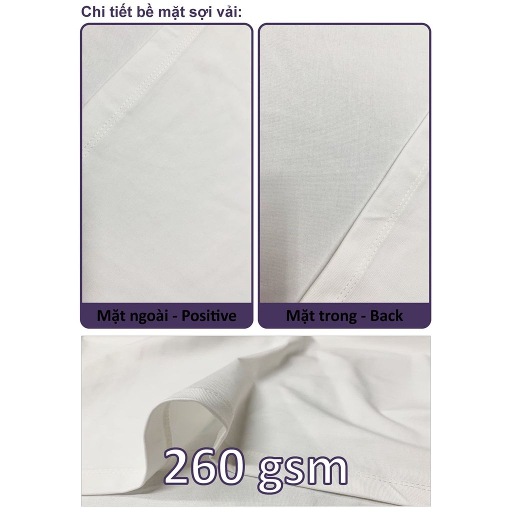 Áo Thun Nam Nữ Unisex Cotton Cao Cấp 260gsm_TRƠN