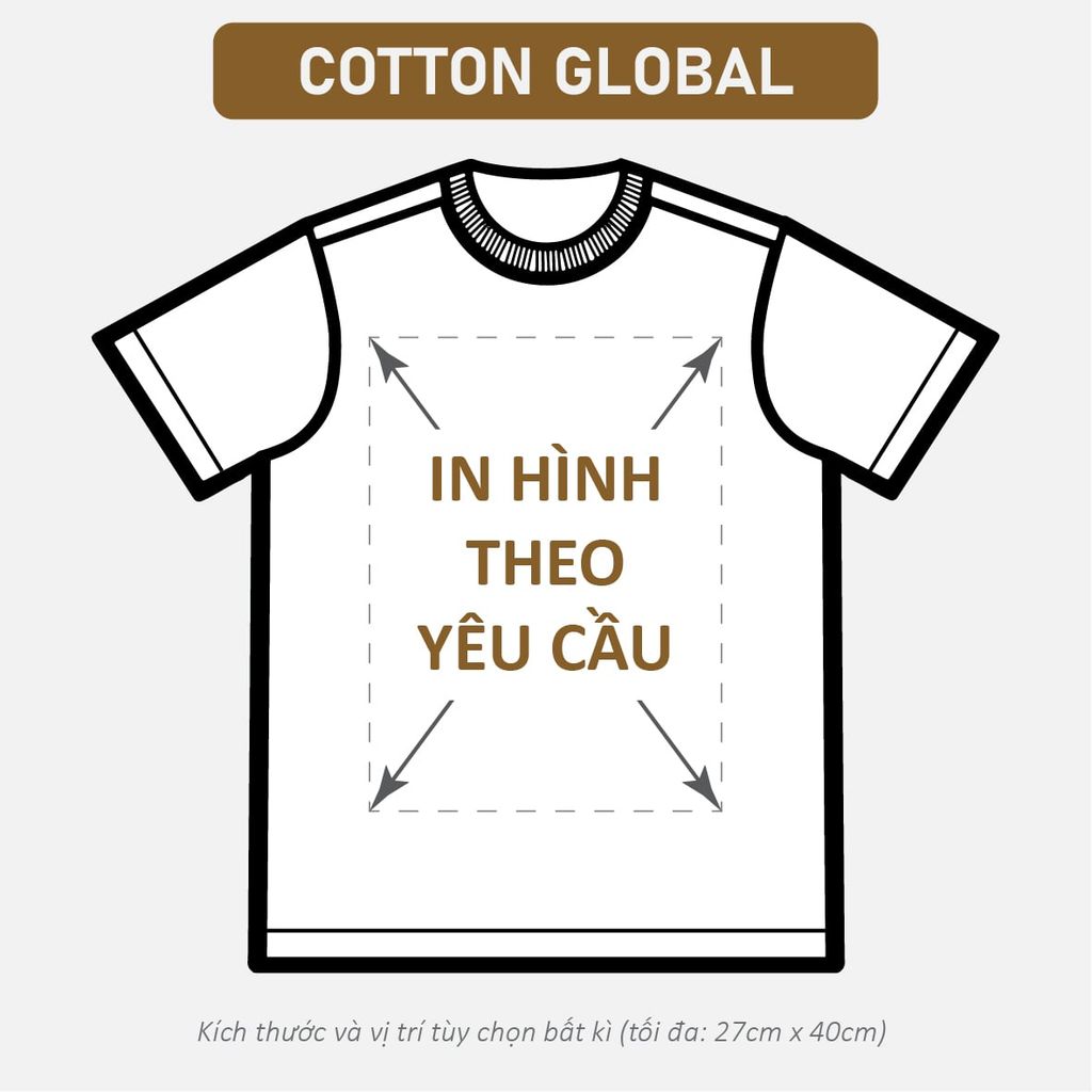 Áo Thun Nam Nữ Regular Oversized Kem Cotton Global 280gsm_IN THEO YÊU CẦU