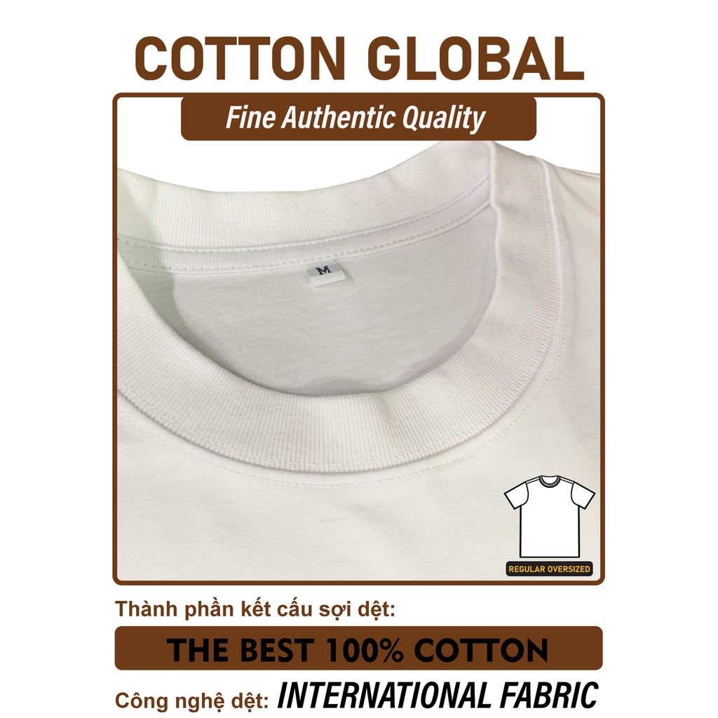 Áo Thun Nam Nữ Regular Oversized Cotton Global 280gsm_TRƠN