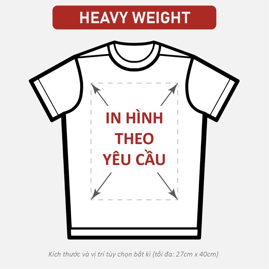 Áo Thun Nam Nữ Bold Oversized Trắng Heavy Weight 310gsm_IN THEO YÊU CẦU