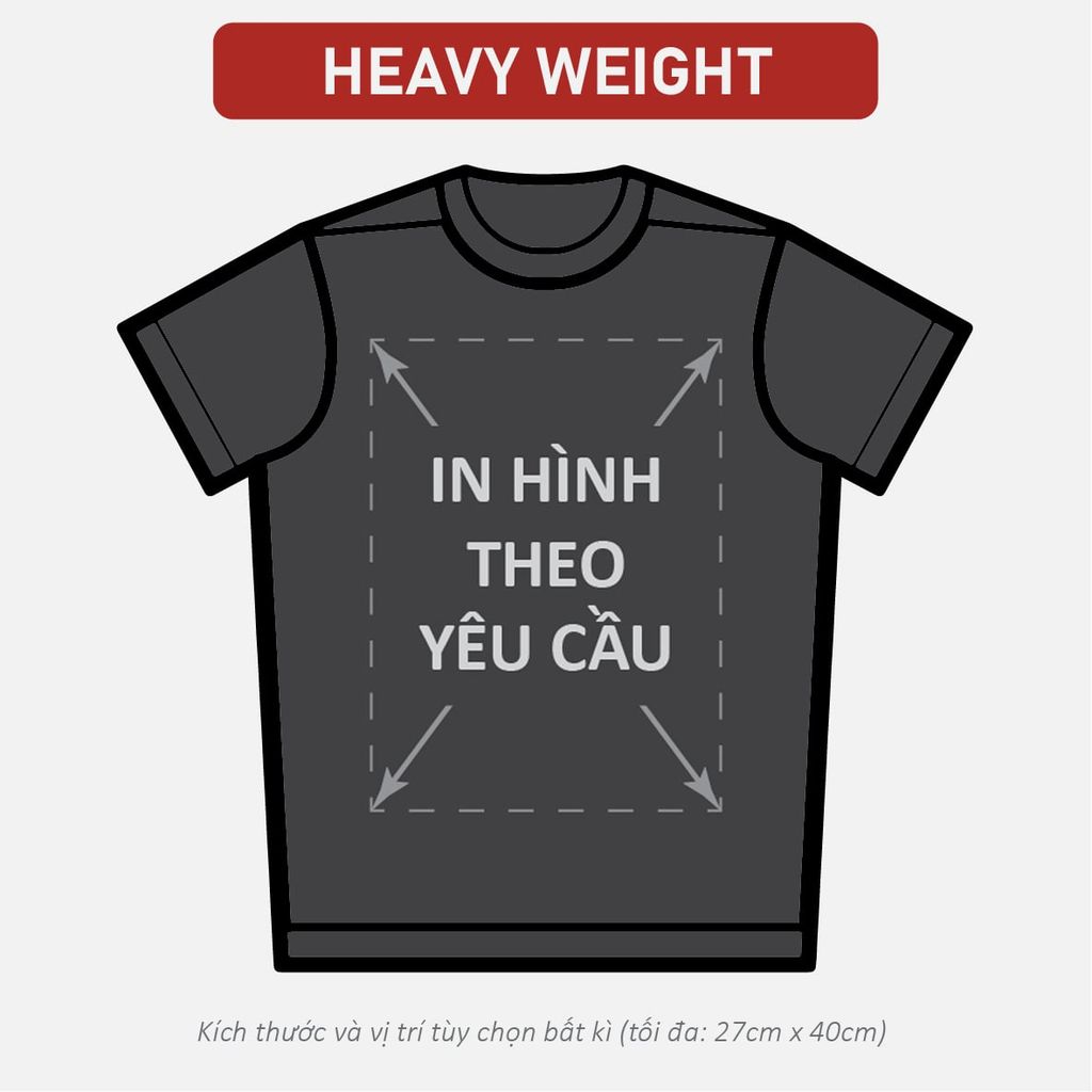 Áo Thun Nam Nữ Bold Oversized Đen Heavy Weight 310gsm_IN THEO YÊU CẦU