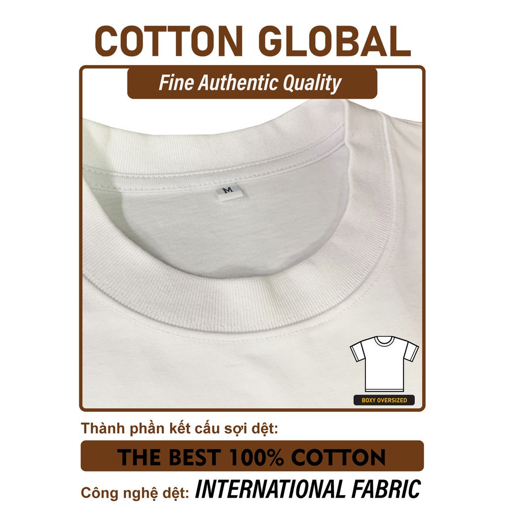 Áo Thun Nam Nữ Boxy Oversized Cotton Global 280gsm_TRƠN
