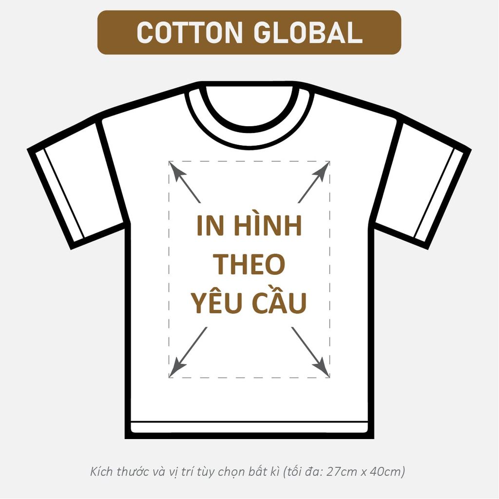 Áo Thun Nam Nữ Boxy Oversized Trắng Kem Cotton Global 280gsm_IN THEO YÊU CẦU
