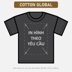 Áo Thun Nam Nữ Boxy Oversized Đen Cotton Global 280gsm_IN THEO YÊU CẦU