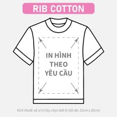 Áo Thun Nữ BABY TEE Hồng Rib Cotton 230gsm_IN THEO YÊU CẦU