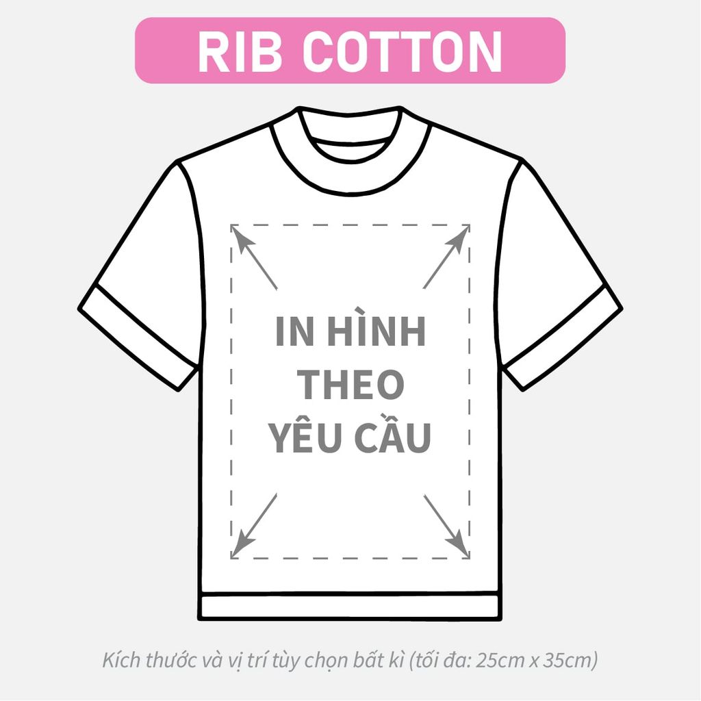 Áo Thun Raplan BABY TEE Nữ  Xanh Trắng Rib Cotton 230gsm_IN THEO YÊU CẦU