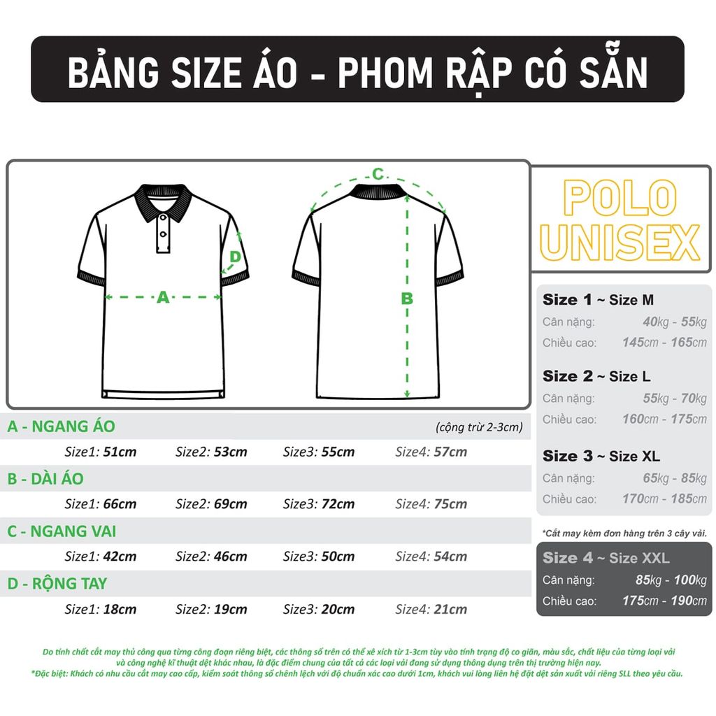 Áo POLO Nam Nữ Unisex Trắng Cá Sấu Cotton 250gsm_IN THEO YÊU CẦU