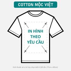 Áo Thun Nam Nữ Unisex Trắng Cotton Mộc Việt 215gsm_IN THEO YÊU CẦU