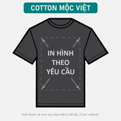 Áo Thun Nam Nữ Unisex Đen Cotton Mộc Việt 215gsm_IN THEO YÊU CẦU