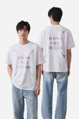 Áo Thun Nam Nữ Regular Unisex Trắng Cotton Premium 260gsm_IN THEO YÊU CẦU
