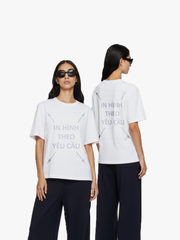 Áo Thun Nam Nữ Unisex Trắng Cotton Mộc Việt 215gsm_IN THEO YÊU CẦU