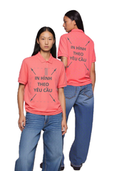 Áo POLO Nam Nữ Đỏ Cá Sấu Cotton 250gsm_IN THEO YÊU CẦU