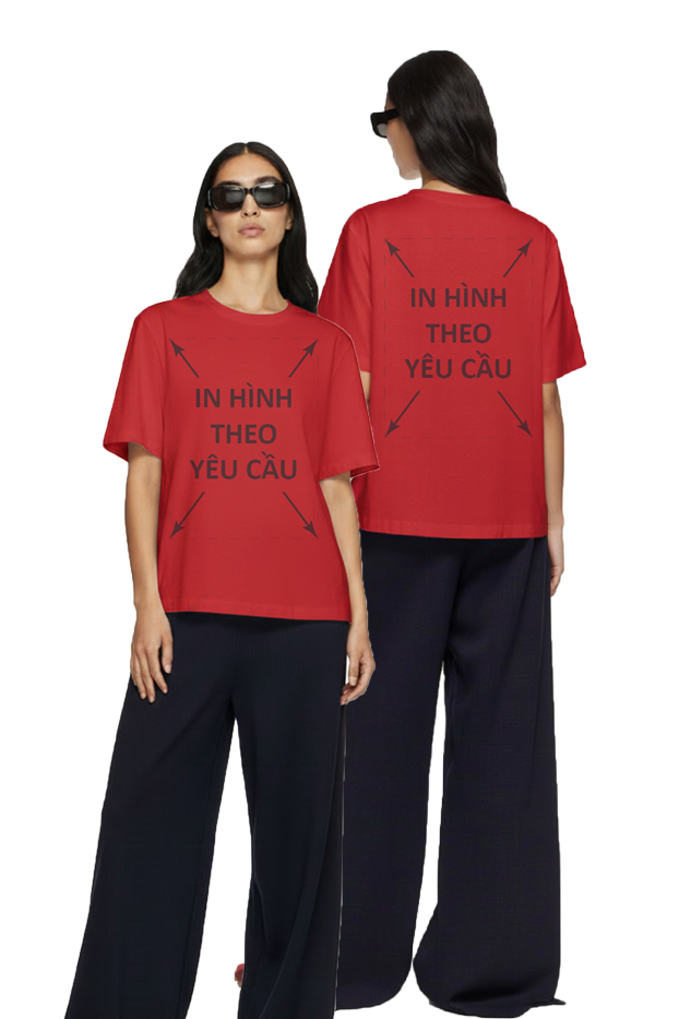 Áo Thun Nam Nữ Unisex Đỏ Cotton Cao Cấp 260gsm_IN THEO YÊU CẦU
