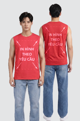 Áo Sát Nách Nam Nữ Đỏ Tank Top Cá Sấu Cotton 250gsm_IN THEO YÊU CẦU