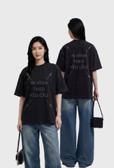 Áo Thun Nam Nữ Bold Oversized Đen Heavy Weight 310gsm_IN THEO YÊU CẦU