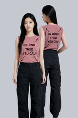 Áo Sát Nách Nam Nữ Tank Top Hồng Cotton Spandex 180gsm_IN THEO YÊU CẦU
