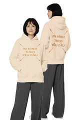 Áo Hoodie Nam Nữ Kem Oversized Boxy - Fit Heavy Weight Terry 450gsm_IN THEO YÊU CẦU