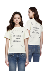 Áo Thun Nữ BABY TEE Trắng Kem Premium Rib Cotton 260gsm_IN THEO YÊU CẦU