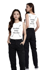 Áo Sát Nách Nam Nữ Trắng Tank Top Cotton Spandex 180gsm_IN THEO YÊU CẦU
