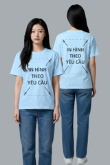 Áo Thun Nam Nữ Unisex Xanh Cotton Spandex 180gsm_IN THEO YÊU CẦU