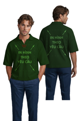 Áo POLO Tay Ngắn Nam Nữ Xanh Lá Boxy Supersized Diamond Cotton 250gsm_IN THEO YÊU CẦU