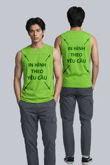 Áo Sát Nách Nam Nữ Tank Top Xanh Neon Cotton Spandex 180gsm_IN THEO YÊU CẦU
