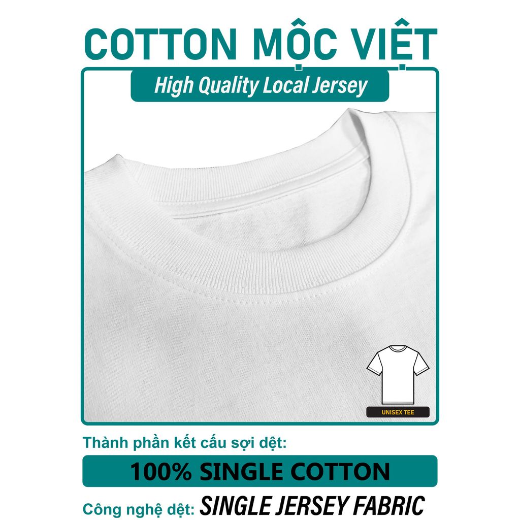 Áo Thun Nam Nữ Unisex Cotton Mộc Việt 215gsm_TRƠN