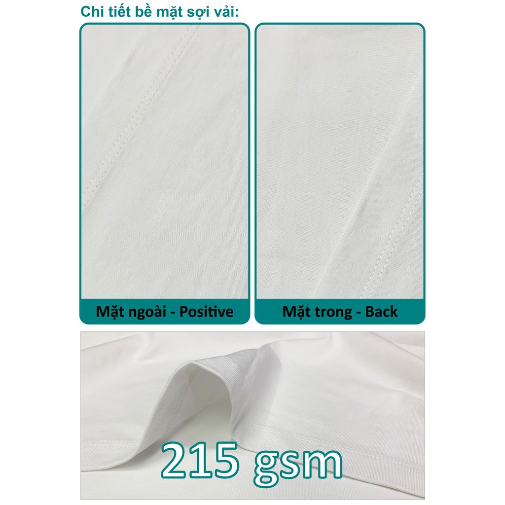 Áo Thun Nam Nữ Unisex Cotton Mộc Việt 215gsm_TRƠN