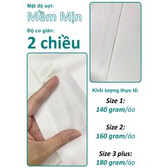 Áo Thun Nam Nữ Unisex Cotton Mộc Việt 215gsm_TRƠN