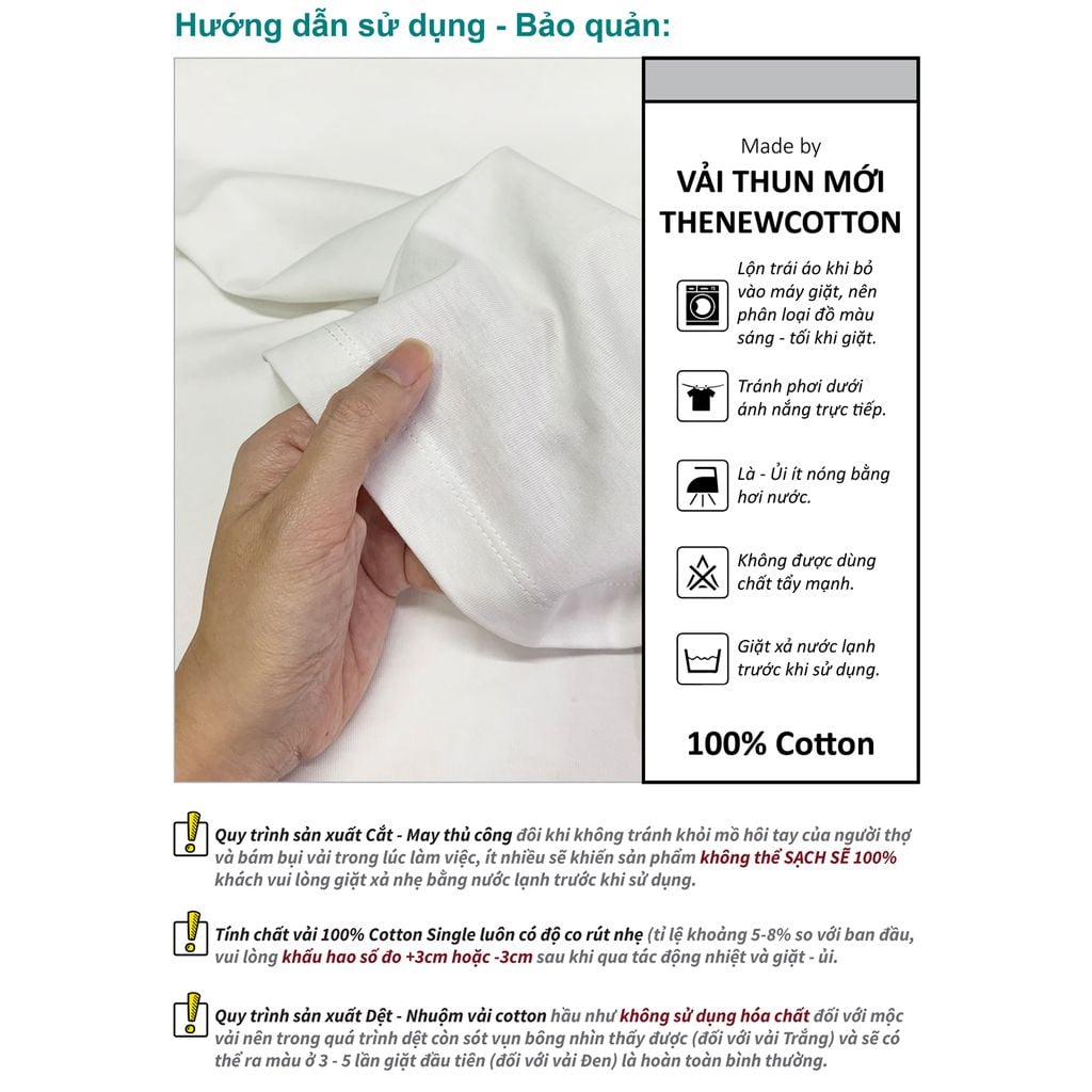 Áo Thun Nam Nữ Unisex Cotton Mộc Việt 215gsm_TRƠN