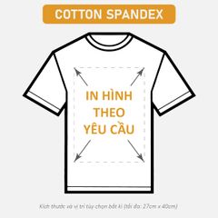 Áo Thun Nam Nữ Slim-Fit Unisex Trắng Cotton Spandex 180gsm_IN THEO YÊU CẦU