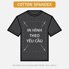 Áo Thun Nam Nữ Slim-Fit Unisex Đen Cotton Spandex 180gsm_IN THEO YÊU CẦU