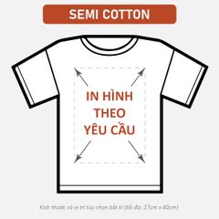 Áo Thun Nam Nữ Square Oversized Trắng Semi Cotton 220gsm_IN THEO YÊU CẦU