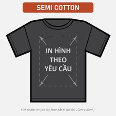 Áo Thun Nam Nữ Square Oversized Đen Semi Cotton 220gsm_IN THEO YÊU CẦU