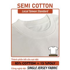 Áo Thun Nam Nữ Square Oversized Semi Cotton 220gsm_TRƠN
