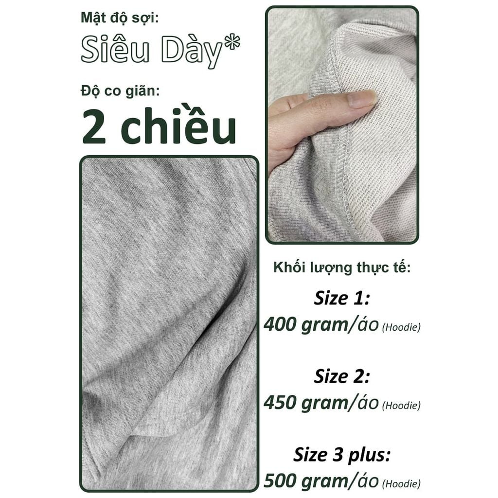 Áo Hoodie Zip Nam Nữ Unisex Basic Super Terry 380gsm_TRƠN