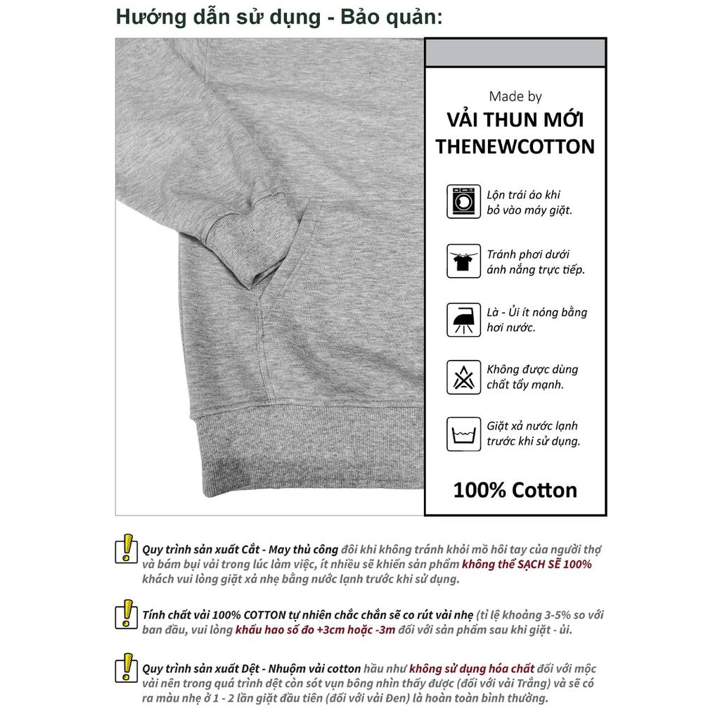 Áo Hoodie Zip Nam Nữ Unisex Basic Super Terry 380gsm_TRƠN