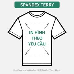 Áo Thun Nam Nữ Unisex Trắng Spandex Terry 290gsm_IN THEO YÊU CẦU