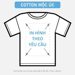 Áo Thun Nam Nữ Square Oversized Trắng Cotton Mộc Úc 230gsm_IN THEO YÊU CẦU